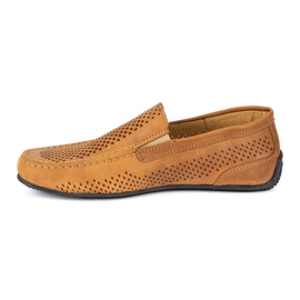 Polbut Mocassini uomo in pelle 2105P cammello marrone 1