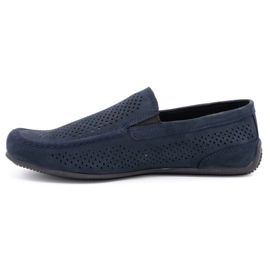 Polbut Mocassini uomo in pelle 2105P blu navy 1