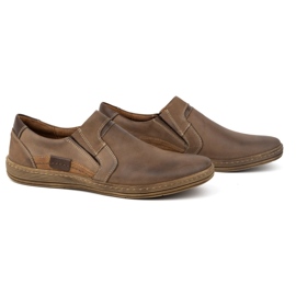 Olivier Mocassini uomo in pelle 520 marrone 2