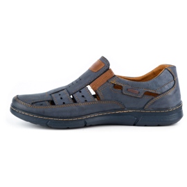 KENT Scarpe uomo traforate 601 per l'estate blu navy 1