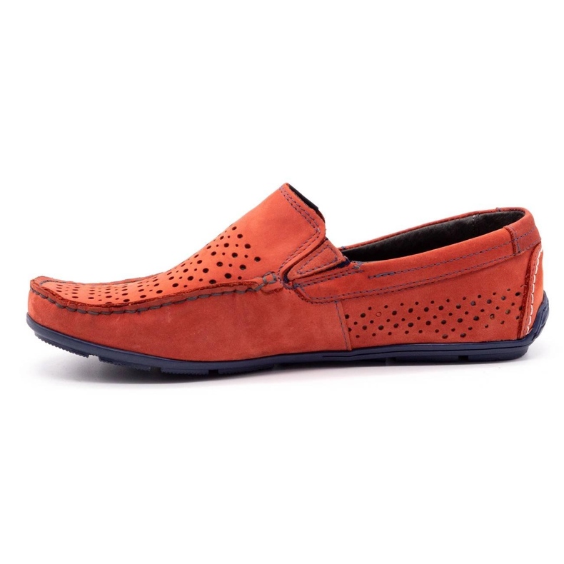Olivier Scarpe da uomo mocassino 906 per l'estate rosso 1