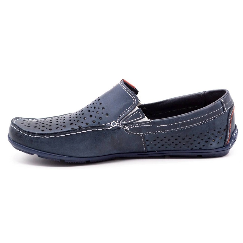 Olivier Scarpe da uomo mocassino 906 per l'estate blu navy 1
