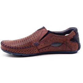 Olivier Scarpe uomo mocassini 901 estate bordeaux rosso 1