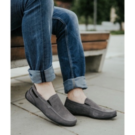 Polbut Mocassini uomo in pelle 2105 grigio 1