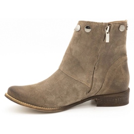 Exousite Stivali da donna in pelle con borchie 1198 grigio 1