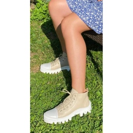 Polbut Stivali da donna in pelle D1 beige 2