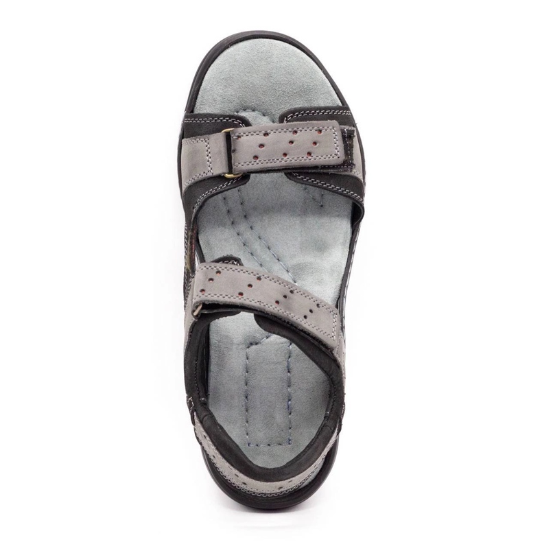 Olivier Sandali da uomo in pelle 295K grigio 2