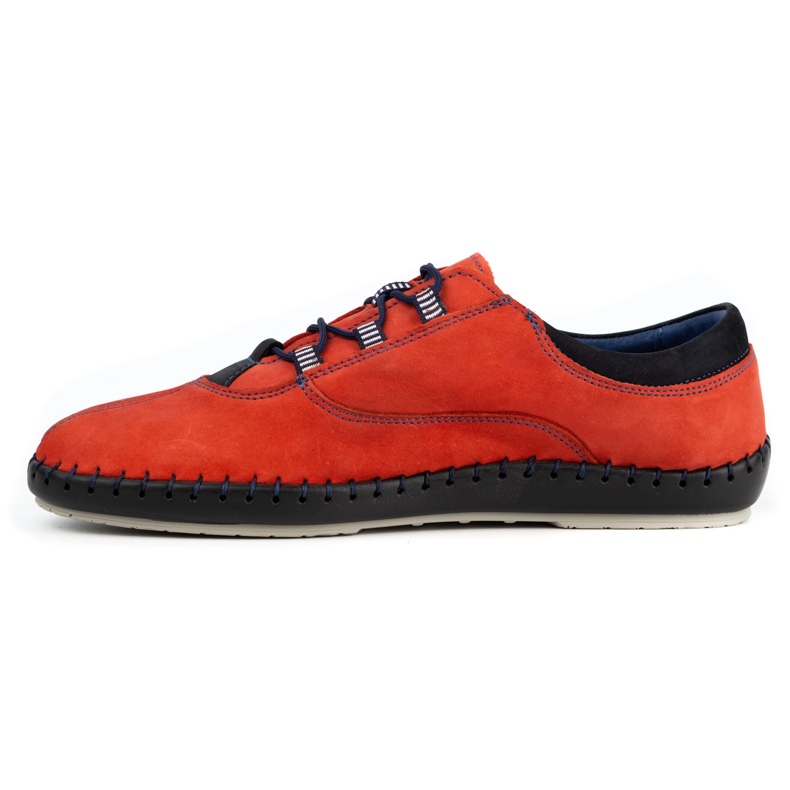 Olivier Scarpe casual da uomo in nabuk rosso 312K 1
