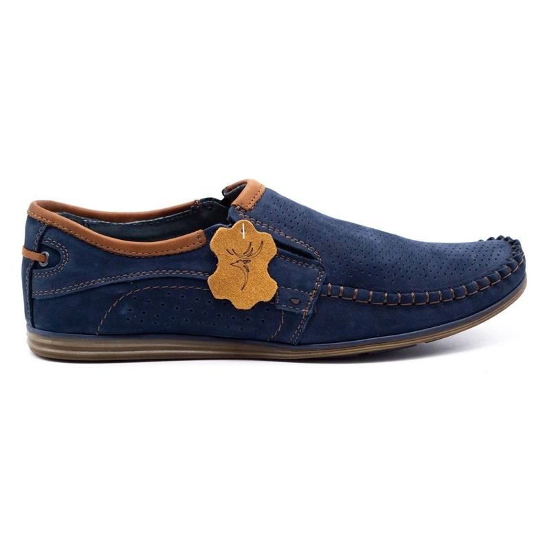Olivier Mocassini da uomo in pelle 4206 blu navy 1