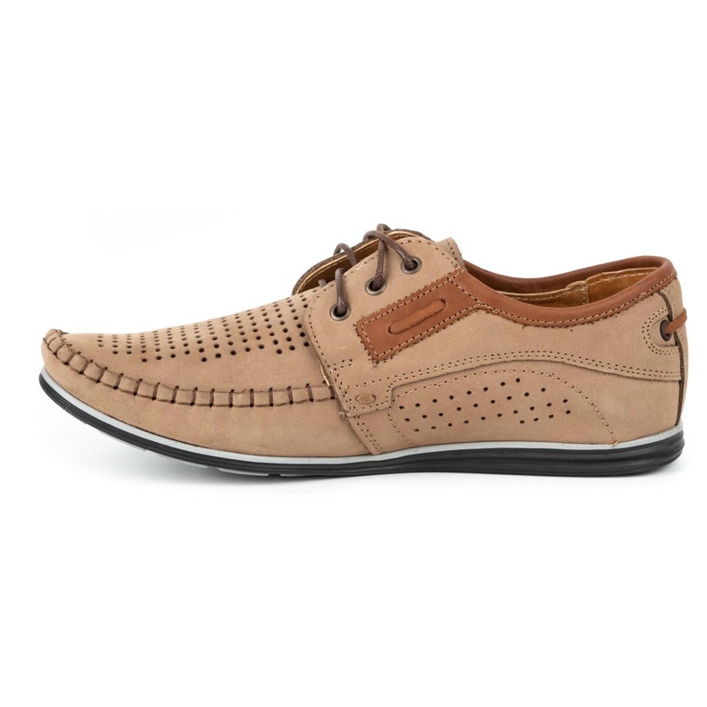 Olivier Mocassini uomo in pelle 4228 beige 1