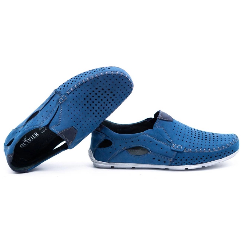 Olivier Scarpe uomo mocassini 901 summer blue 1