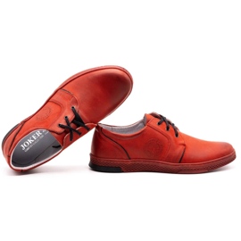 Joker Scarpe casual da uomo in pelle 322/2 rosse rosso 2