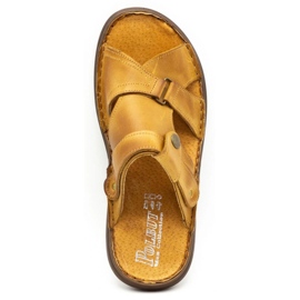 Polbut Pantofole da uomo 024 rosse arancia 2