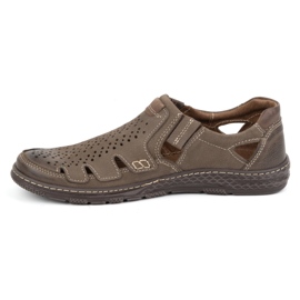 Joker Scarpe estive da uomo in pelle, slip-on 500J oliva verde 1