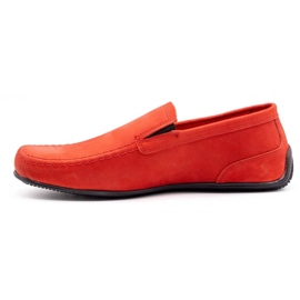 Polbut Mocassini da uomo in pelle 2105 rossi rosso 1