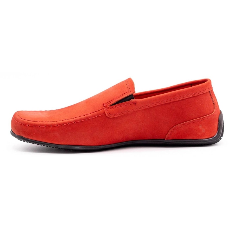Polbut Mocassini da uomo in pelle 2105 rossi rosso 1