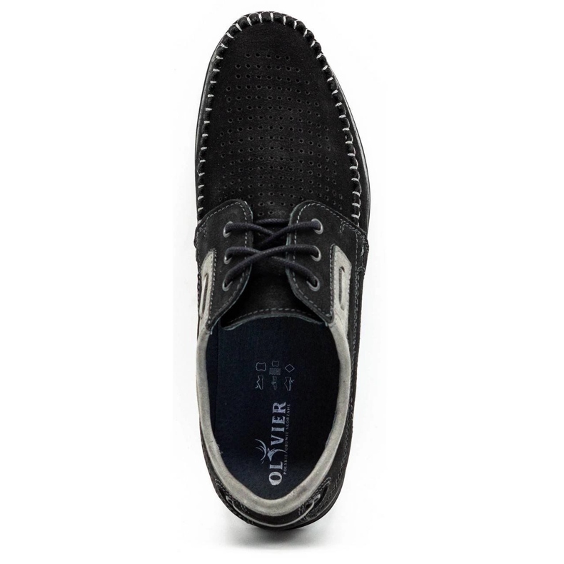 Olivier Mocassini in pelle da uomo neri 4228 nero 1