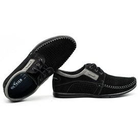 Olivier Mocassini in pelle da uomo neri 4228 nero 2