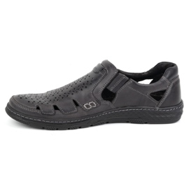 Joker Scarpe estive da uomo in pelle, slip-on 500J grigie grigio 1