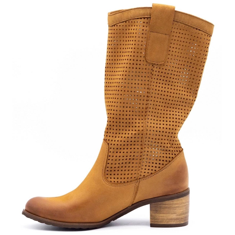 Olivier Stivali donna traforati D44 cammello marrone 1