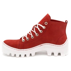 Polbut Stivali da donna in pelle D1 rosso 1