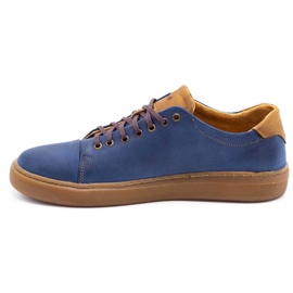 Polbut Scarpe da uomo in pelle 2109 blu navy 1