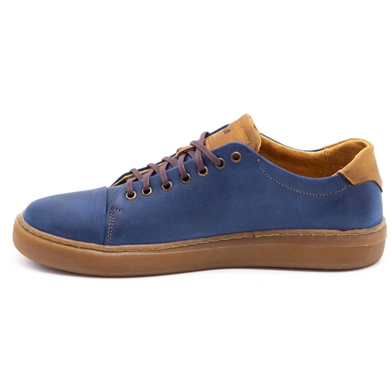 Polbut Scarpe da uomo in pelle 2109 blu navy 1