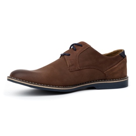 KOMODO Scarpe casual da uomo in pelle 859L marrone 1