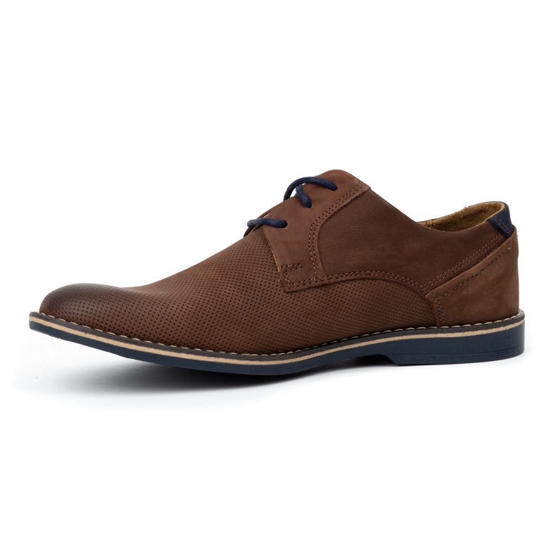 KOMODO Scarpe casual da uomo in pelle 859L marrone 1