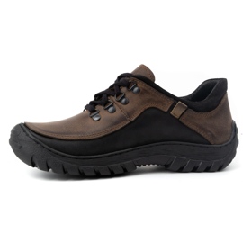 KOMODO Scarpe da trekking da uomo in pelle 917K marrone 1