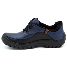 KOMODO Scarpe trekking uomo pelle 917K blu navy 1