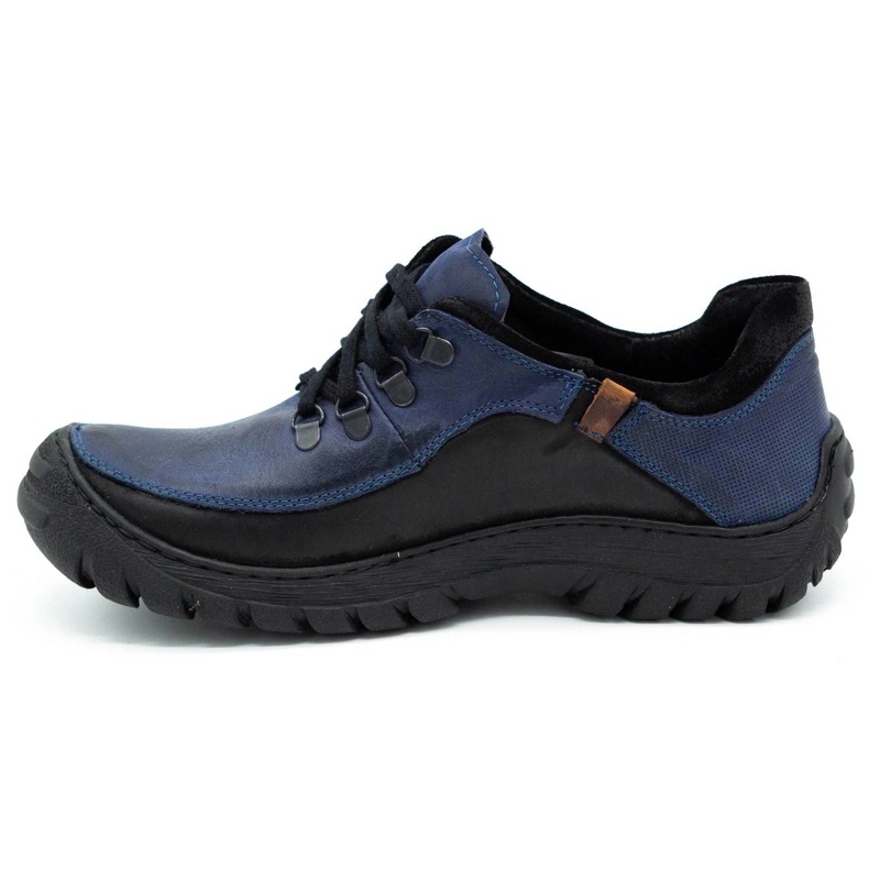 KOMODO Scarpe trekking uomo pelle 917K blu navy 1