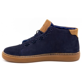 Polbut Scarpe da uomo in pelle 2110 blu navy 1