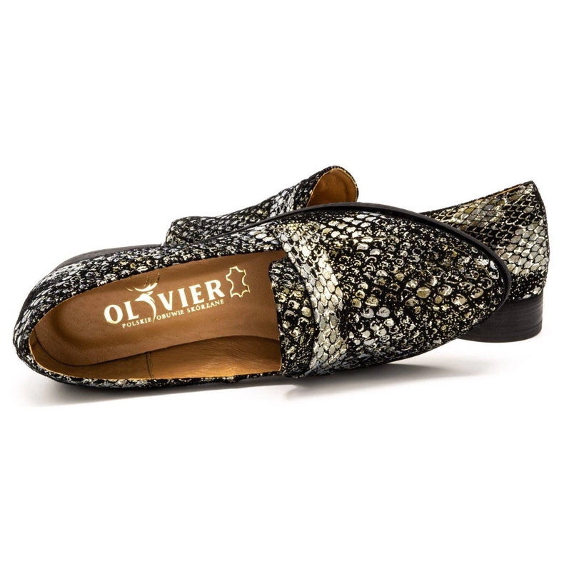 Olivier Signore in pelle da donna con tacco 2261 vipera multicolore 1
