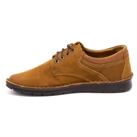 Olivier Scarpe casual da uomo in pelle 7095 rosse multicolore arancia 1