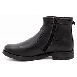 Olivier Stivaletti invernali da uomo in pelle 302MP nero 1
