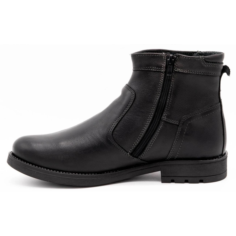Olivier Stivaletti invernali da uomo in pelle 302MP nero 1