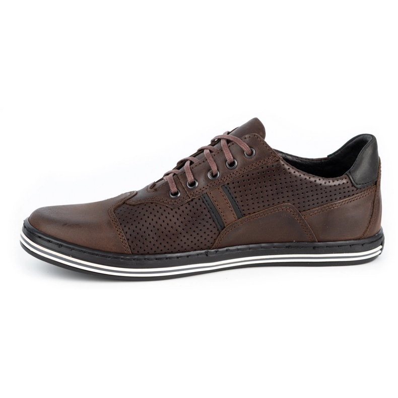 Polbut Scarpe casual da uomo 1801P marrone scuro 1