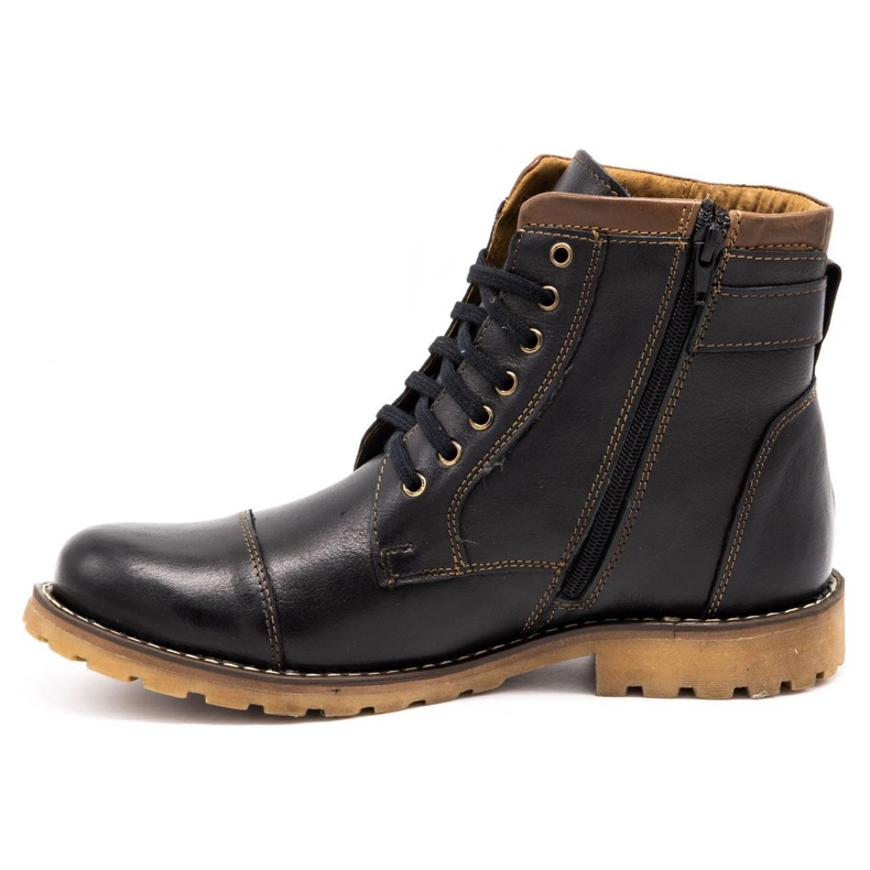 Olivier Doposci da uomo 910MP nero con marrone 1
