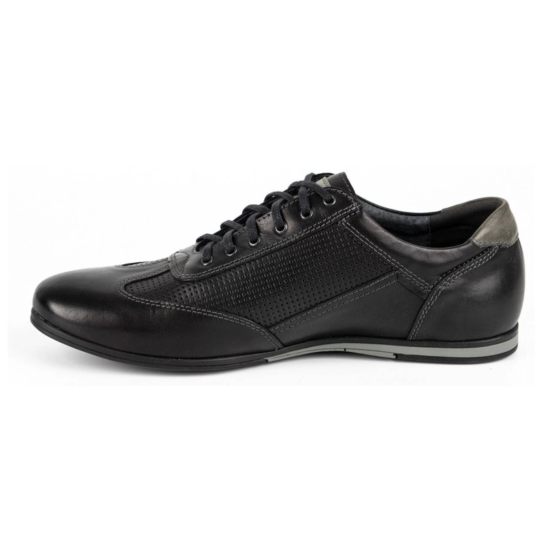 Kampol Scarpe casual uomo in pelle 64/15 nere nero 1