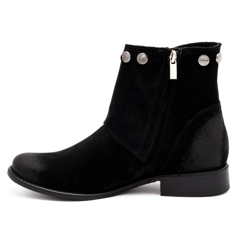 Exquisite Stivali da donna in pelle con borchie 1198 nero 1