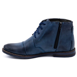 Olivier Stivali invernali da uomo 315MP stivali blu navy 1