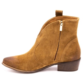 Exquisite Stivali da donna in pelle 1137 cognac marrone 1