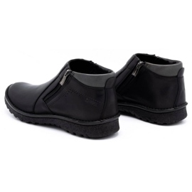 Kampol Scarpe uomo stivaletti in pelle 130KA nero 1