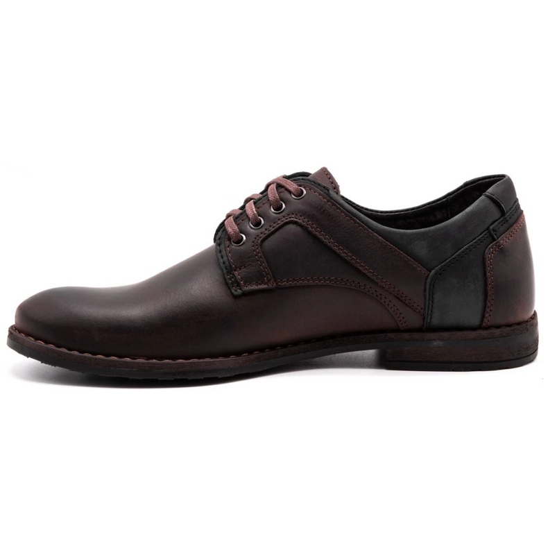 Polbut Scarpe casual da uomo in pelle 2112 marrone 2