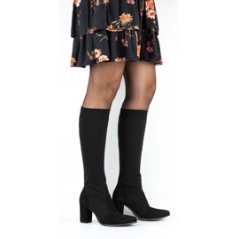 Exquisite Stivali da donna con tacco 1271 nero 2