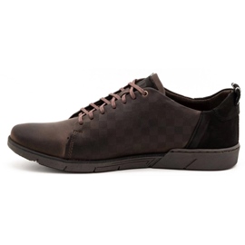 Polbut Scarpe casual da uomo in pelle 2114 marrone 1