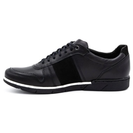 Polbut Scarpe casual da uomo in pelle 2113 grana nera nero 1