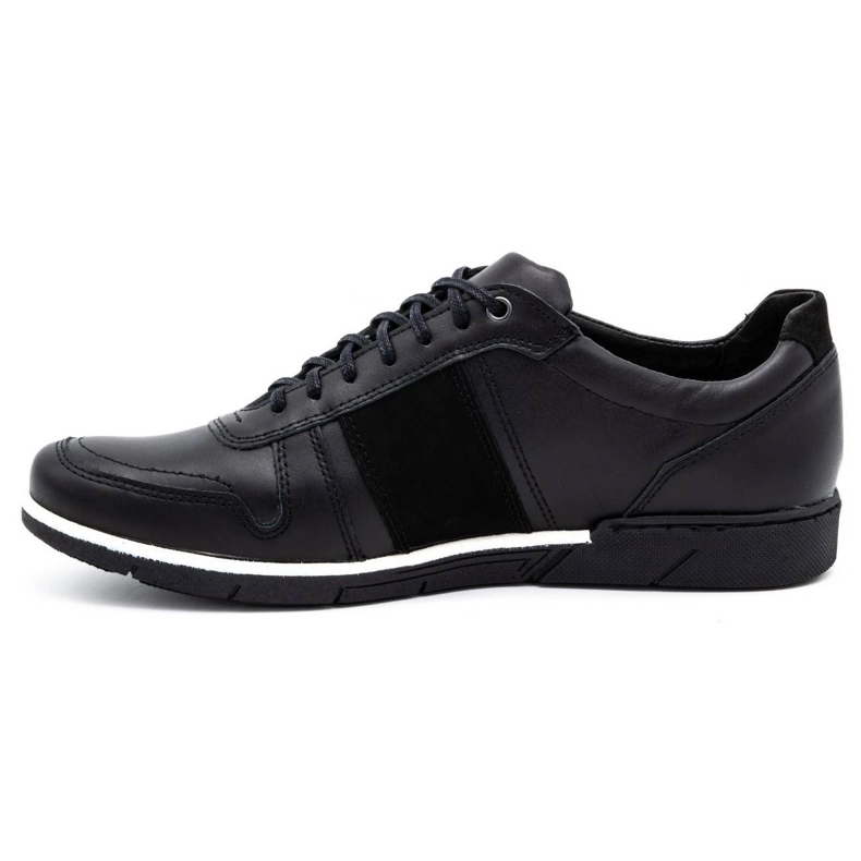 Polbut Scarpe casual da uomo in pelle 2113 grana nera nero 1