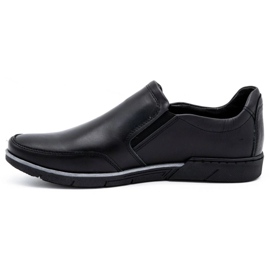 Polbut Slip on 2115 da uomo di colore nero in pelle 1